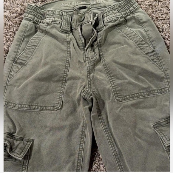 American Eagle (Size 12) Utilitarian Streetwear Grunge Khaki Cargo Pants - Picture 8 of 15